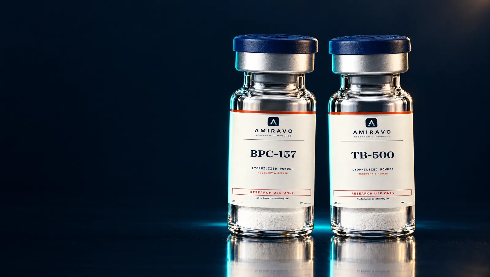 Reference vials: BPC-157, TB-500
