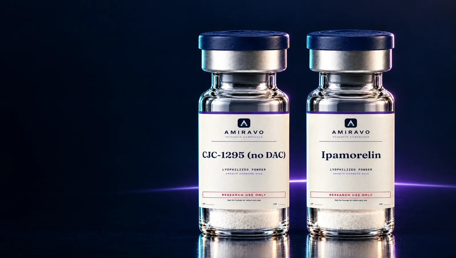 Reference vials: CJC-1295 (no DAC), Ipamorelin