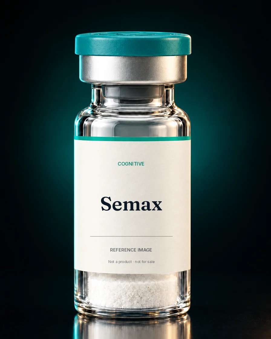 Unbranded reference vial illustrating Semax; not an actual product